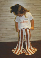 Avery Striped Flare Bell Bottoms