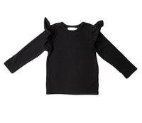 Black Ruffle Tee